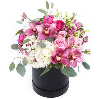 Цветы в коробке «Любовное послание»